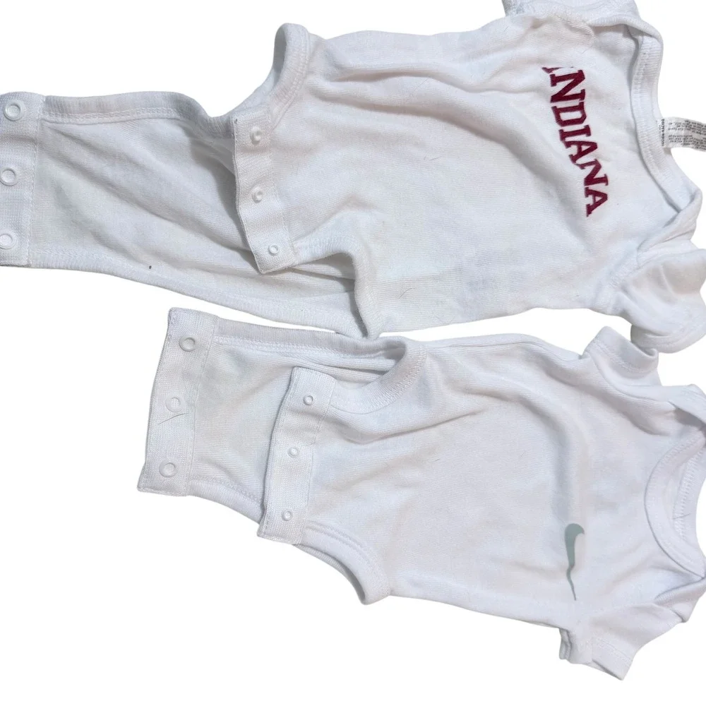 Athletic Nike Indiana University Hoosiers Bodysuit Set Newborn White Red 2pc